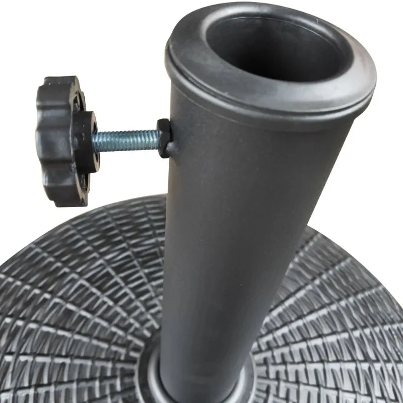 22lb Black Round Coated Resin Patio Umbrella Base