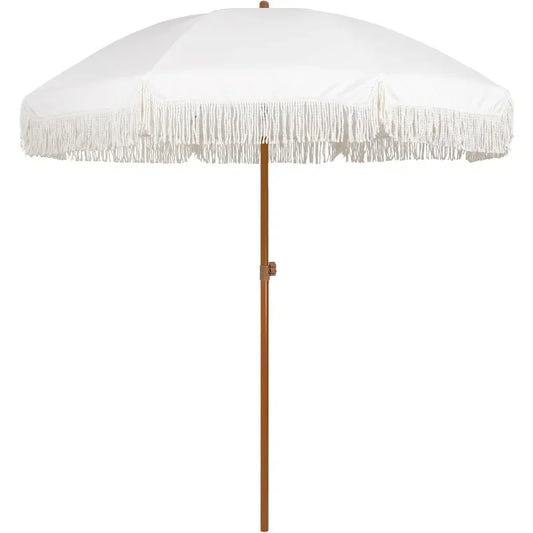 7ft Patio Umbrella with Fringe