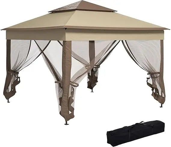 11' x 11' Pop Up Canopy with Removable Zipper Netting