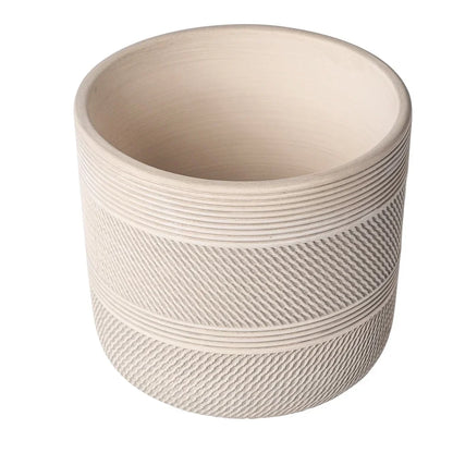 Round Ceramic Planter with Drainage Holes