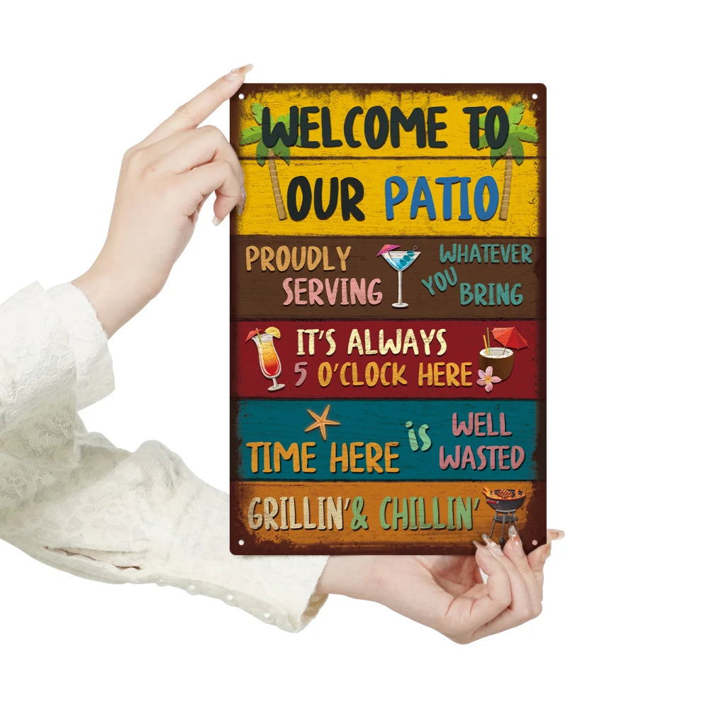 Cocktail Metal Tin Sign