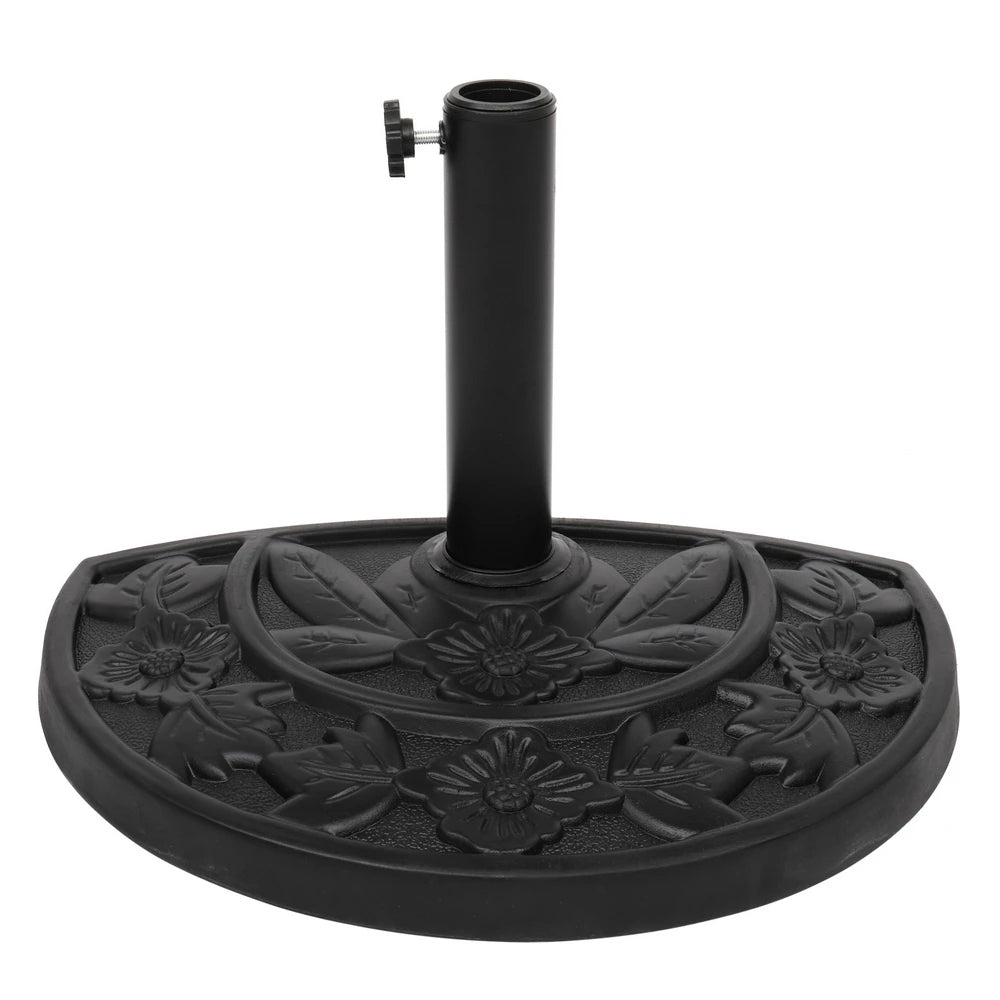 Umbrella Stand Semi-circular Resin Black