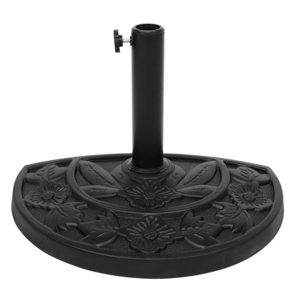 Umbrella Stand Semi-circular Resin Black