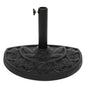Umbrella Stand Semi-circular Resin Black