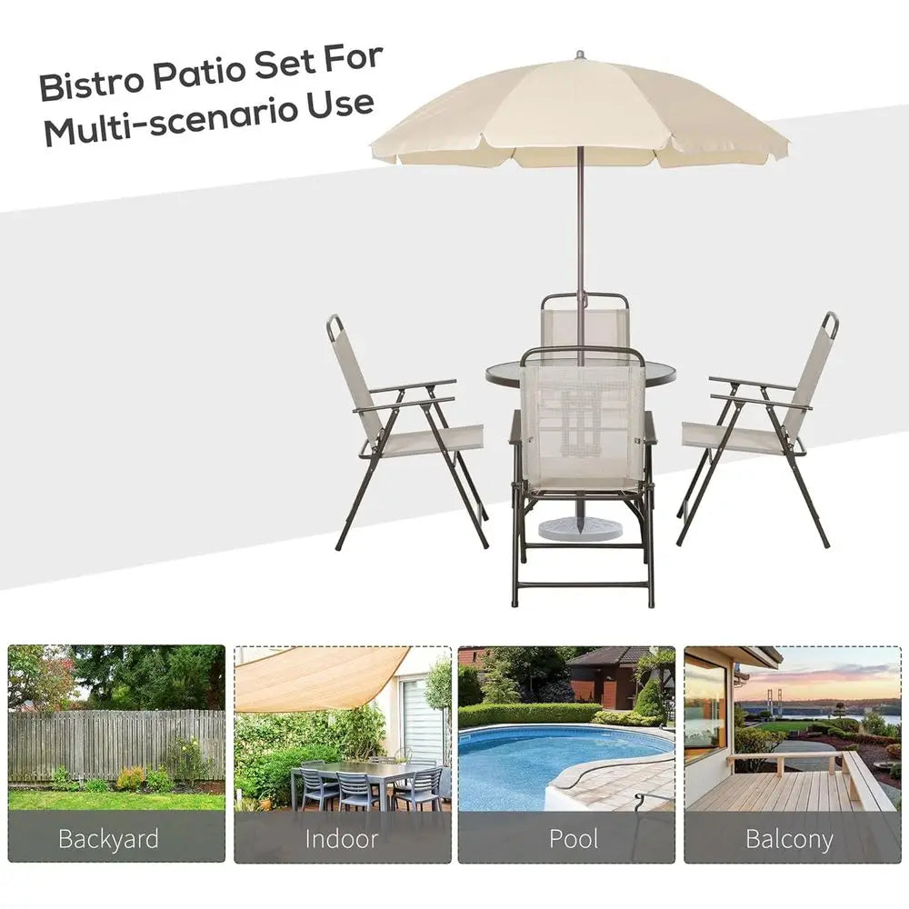 6 Piece Patio Dining Set or 4 with Umbrella