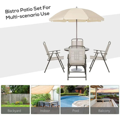 6 Piece Patio Dining Set or 4 with Umbrella