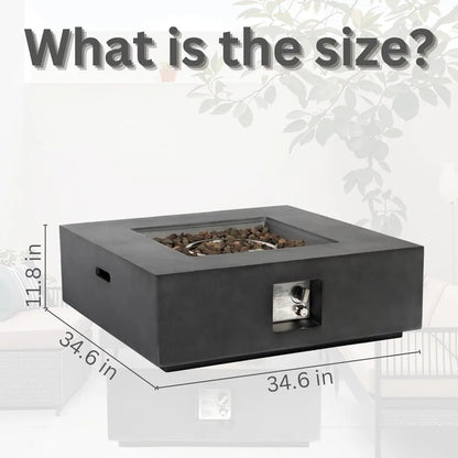 35-Inch Outdoor Propane Fire Pit Table