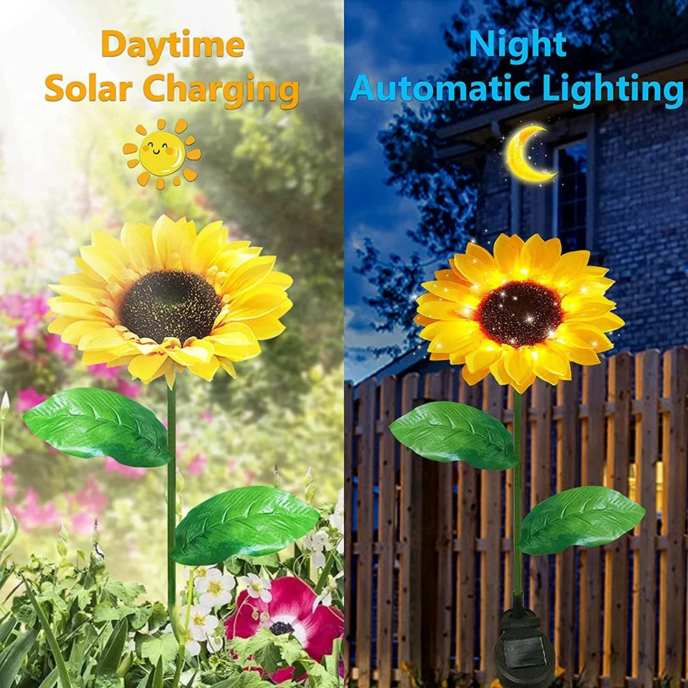 Outdoor Solar Sunflowers Waterproof LED Lawn Light