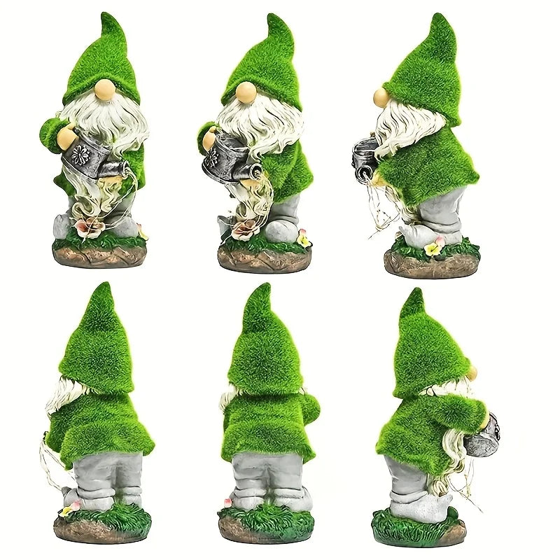 Garden Gnomes Statue w/Solar LED Lights