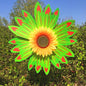 4PCS Outdoor Colorful Sunflower Wind Spinner Stake