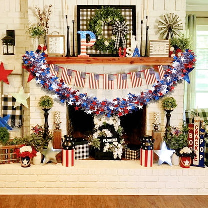 20Pcs Patriotic Red White Blue Decorations Set