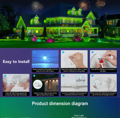 Outdoor LED Light String Strip