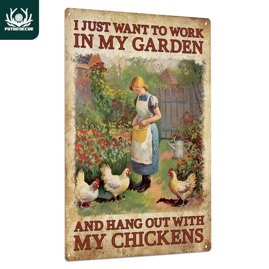Metal Tin Sign, Wall Art Painting
