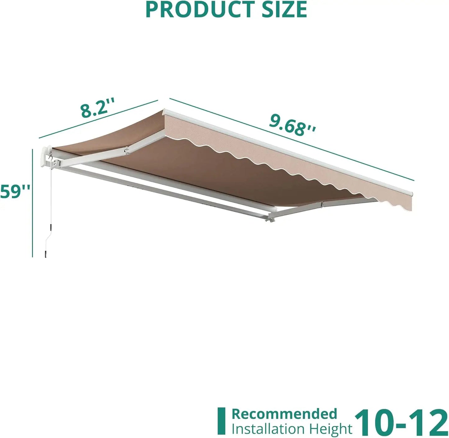 Retractable Awning 13 x 8 ft Sun Shade