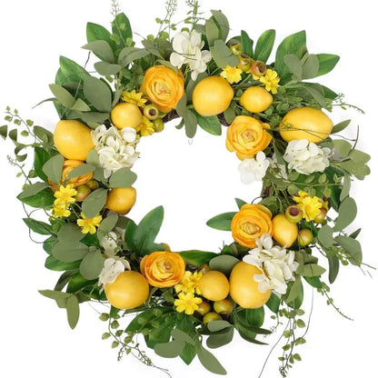 20 inch Artificial Lemon Wreath