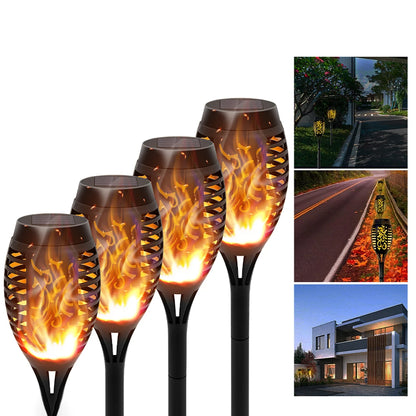 4/6/8/12Pcs Solar Flickering Outdoor Flame Torch Light