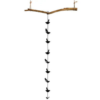 1m Mobile Birds On Cups Metal Rain Chain
