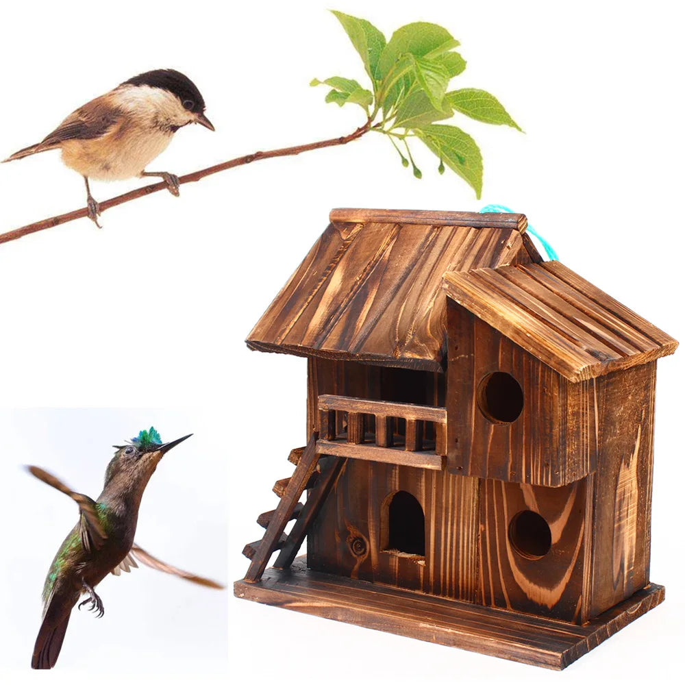 Wooden Hanging Bird House
