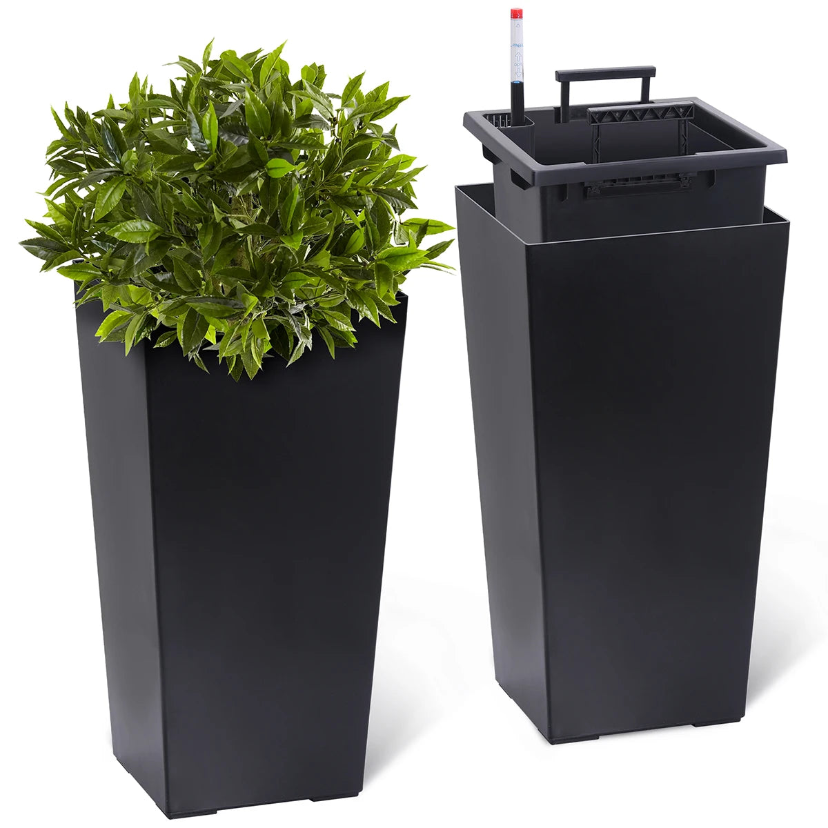 Large Plant Pots with Drainage Holes＆ Water Level Monitor