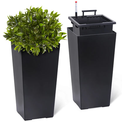 Large Plant Pots with Drainage Holes＆ Water Level Monitor
