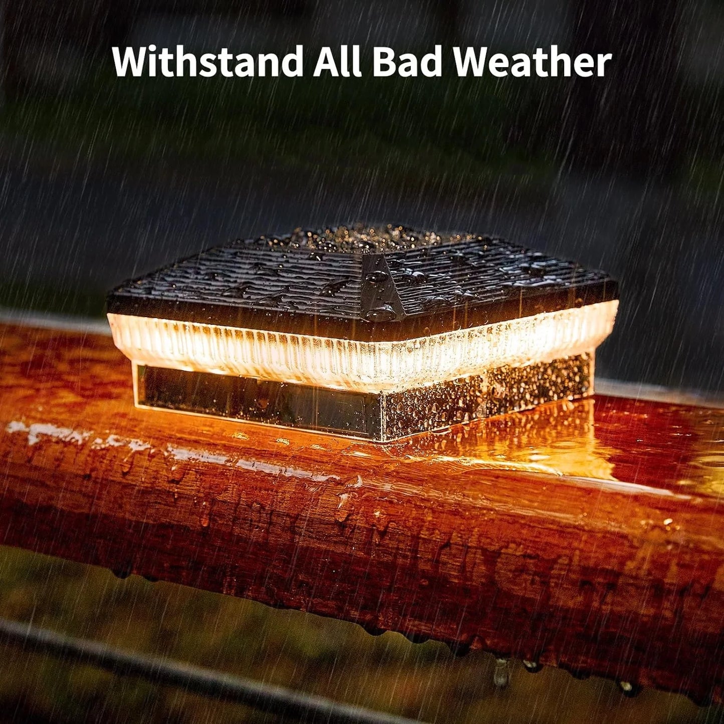 12 Pack 4x4 Solar Post Lights with 3 Modes