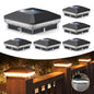 6/12 Pack Solar Post Cap Lights with 3 Modes