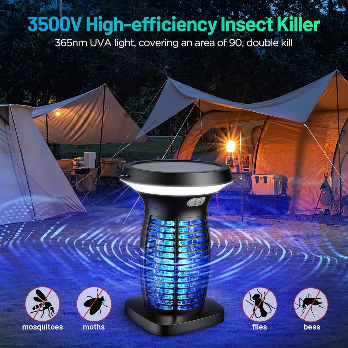 Outdoor Waterproof Solar Bug Zapper