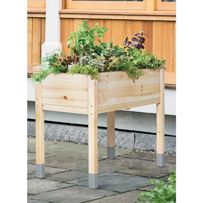 Elevated Wooden Garden Bed with Legs, 48"L x 24"W