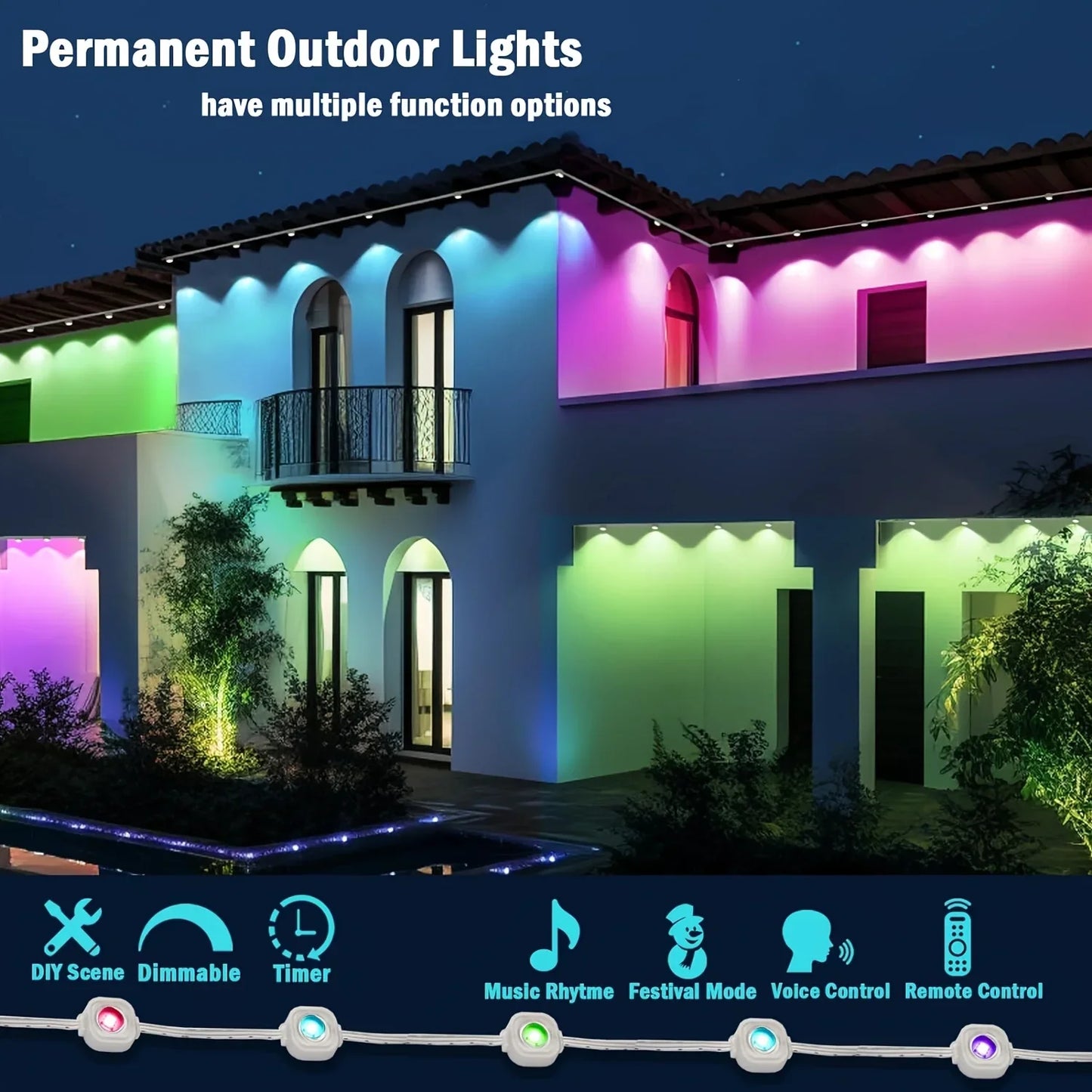 Outdoor LED Light String Strip