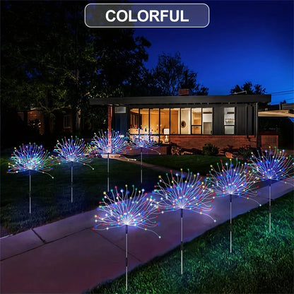 Solar Firework Lights Outdoor IP65 Waterproof Solar 8 Lighting Modes