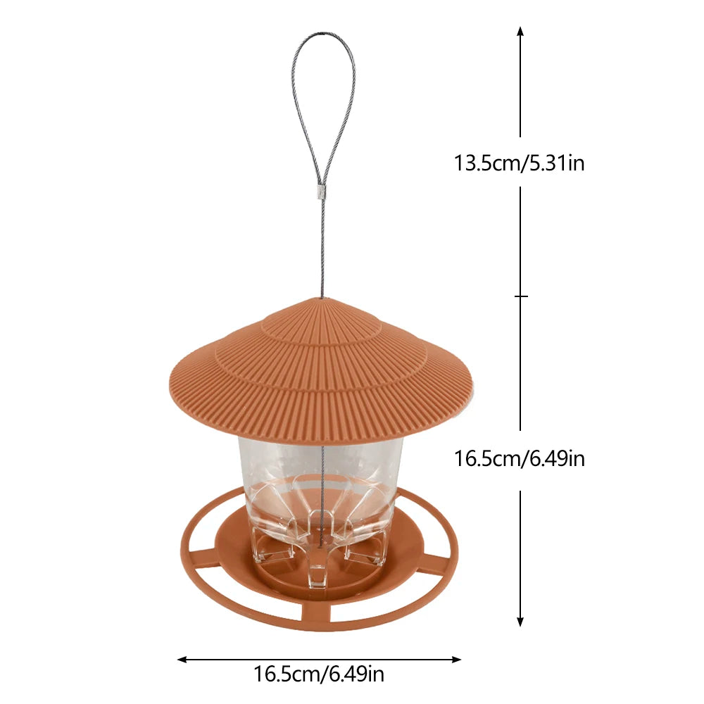 Garden gazebo hanging wild bird feeder