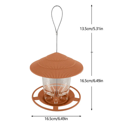 Garden gazebo hanging wild bird feeder