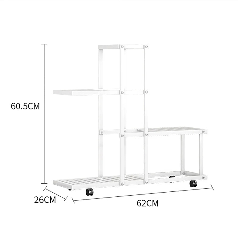 Indoor Outdoor, Wrought Iron Plant Stand w/Wheels