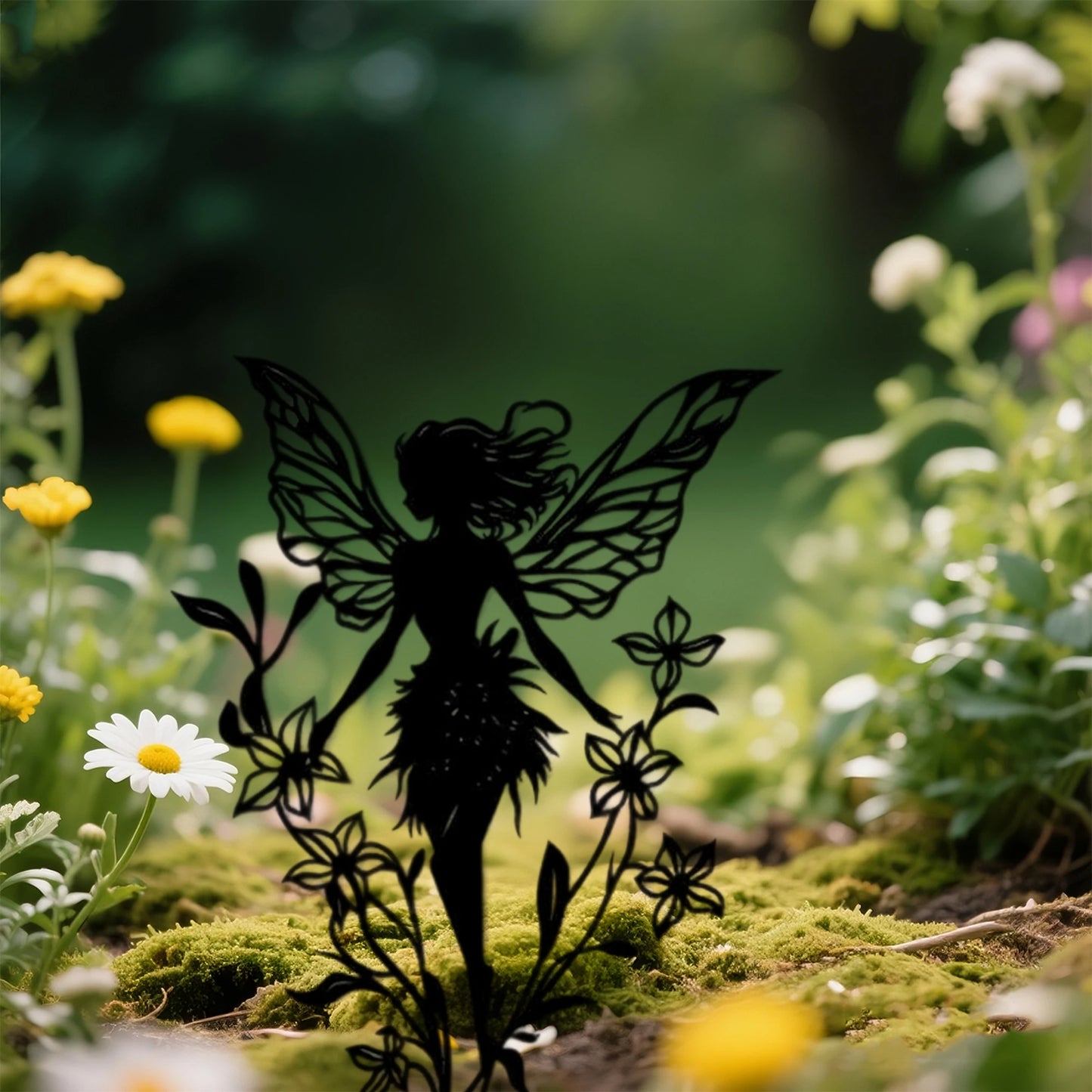 Rustic Butterfly Garden Art Outdoor Metal Sculpture