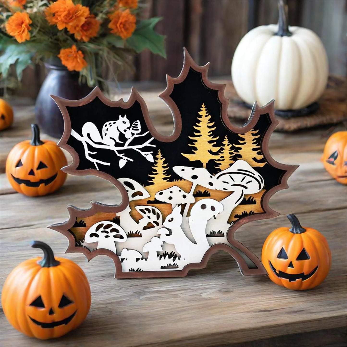 Fall Harvest Wooden Plaque Decoration