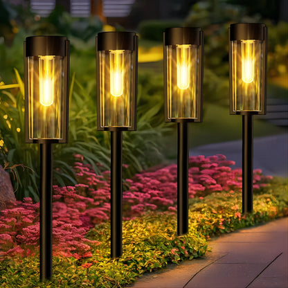 6 Pack Solar Pathway Lights Outdoor