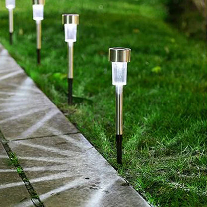 5pcs Solar Stainless Steel Outdoor Landscape Lighting