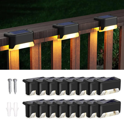 16-Pack Outdoor Solar Deck Lamp For Stairs, Steps, Fences, Yards, Patios And Paths
