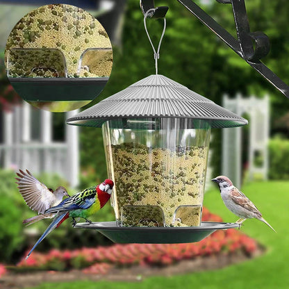 Garden gazebo hanging wild bird feeder