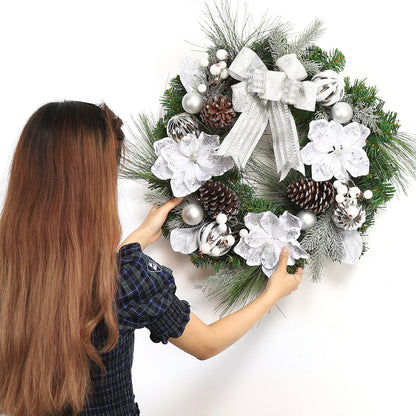 24 Inch Pre-Lit Traditional Wreath