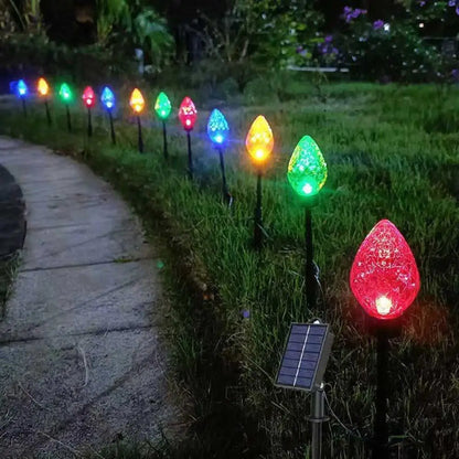 Solar Outdoor Lighted Stake For Christmas