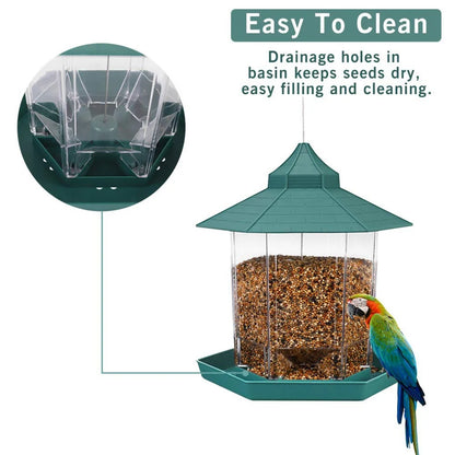 Wild Bird Feeders for Outside Rust Proof Hanging Feeders