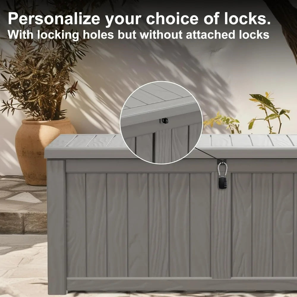 120 Gallon Lockable Resin Deck Box