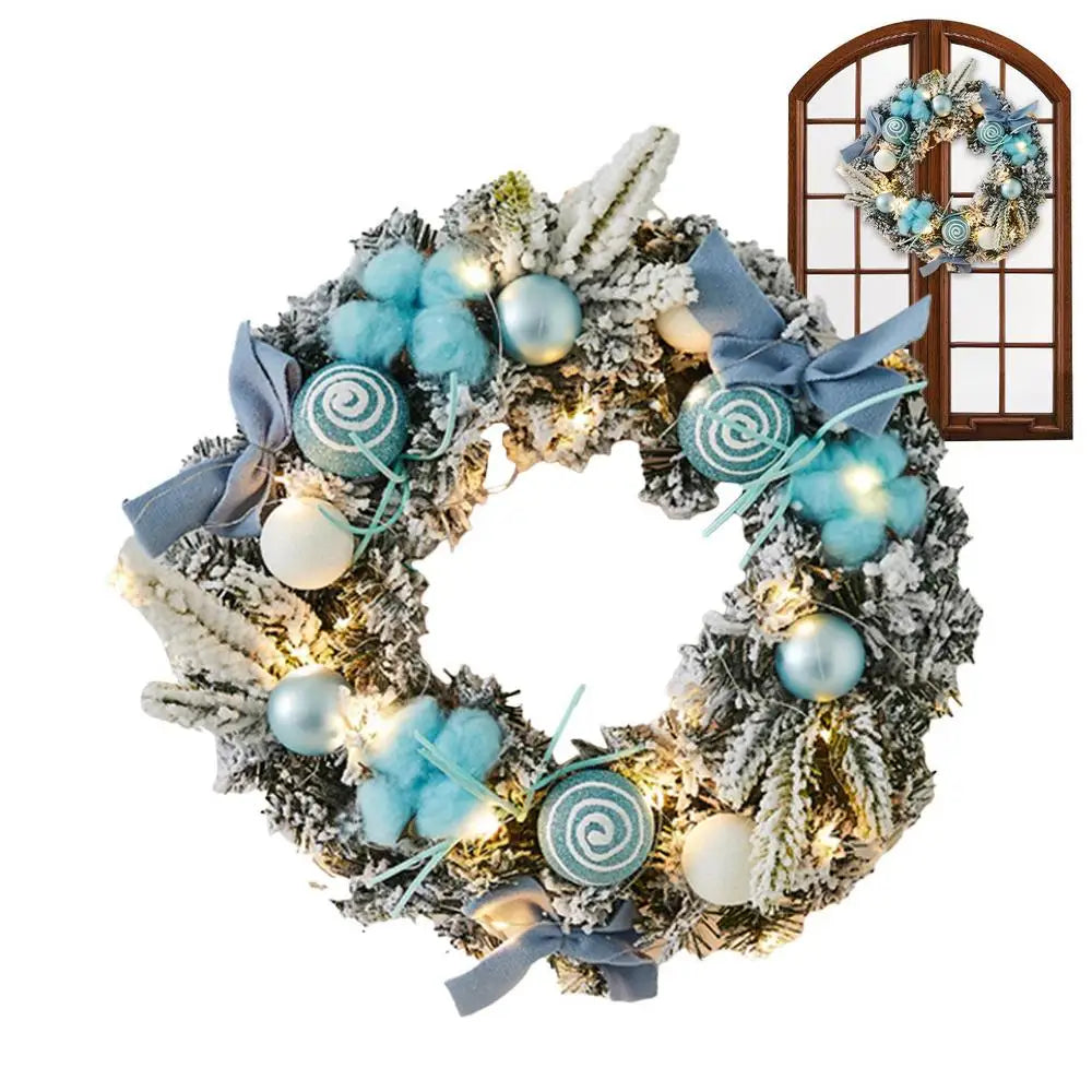 11.81in Light Up Christmas Wreath