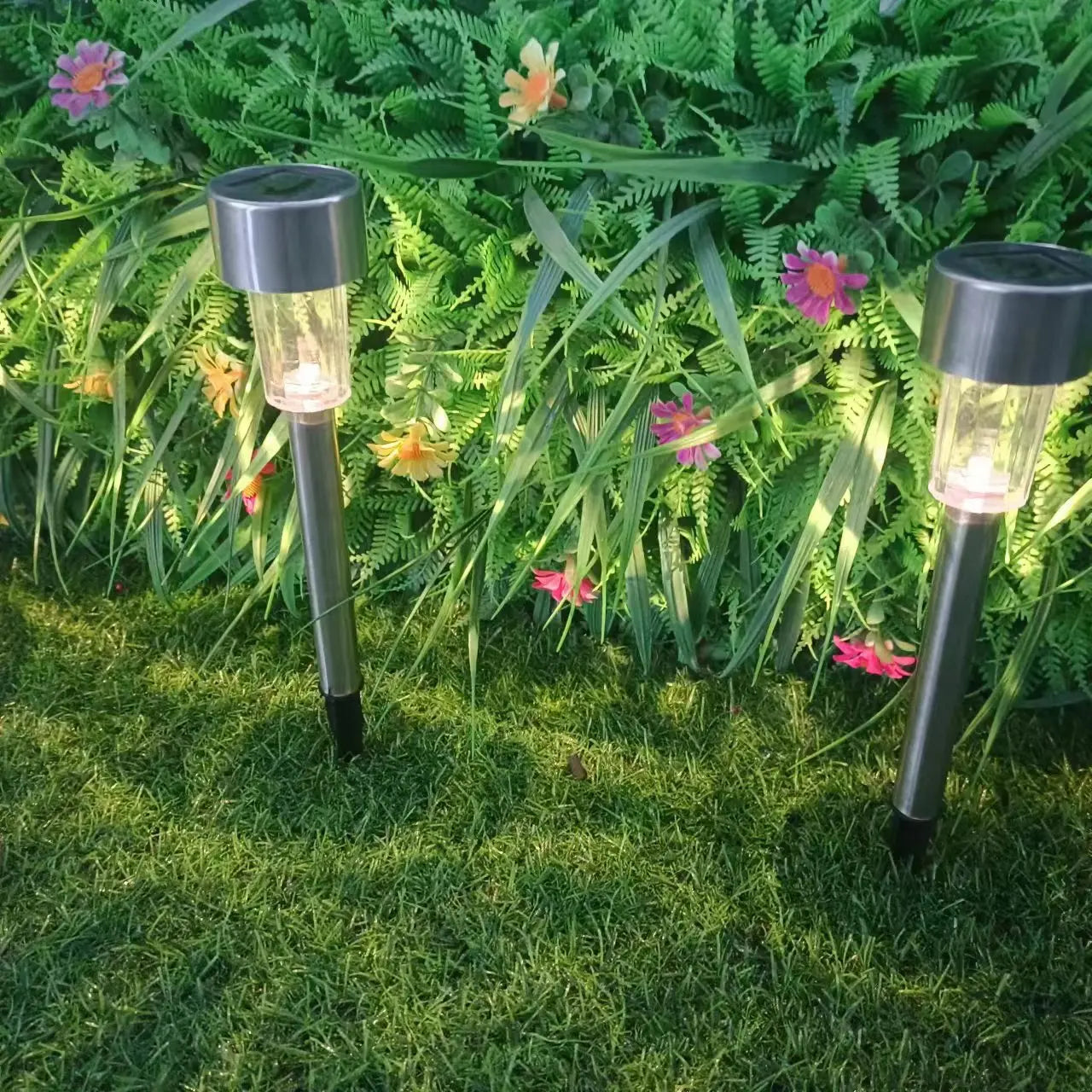 5pcs Solar Stainless Steel Outdoor Landscape Lighting