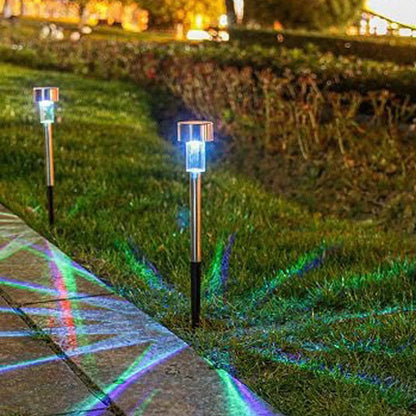 5pcs Solar Stainless Steel Outdoor Landscape Lighting