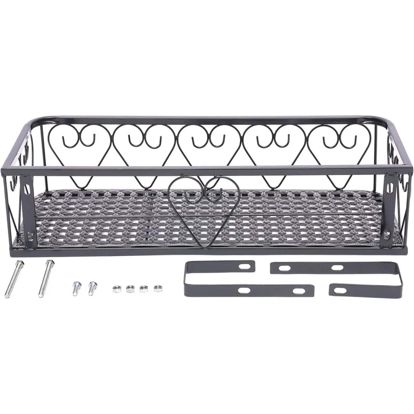 Metal Railing Planter with Hooks