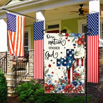 Patriotic, Inspirational Garden Flag