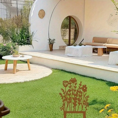 Vintage-Style Rustic Metal Garden Stake