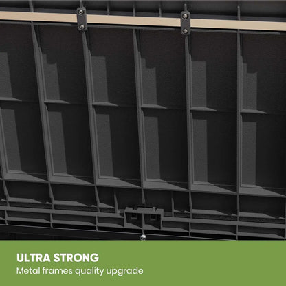 Water-Resistant 70 Gallon Plastic Deck Box Storage Bench